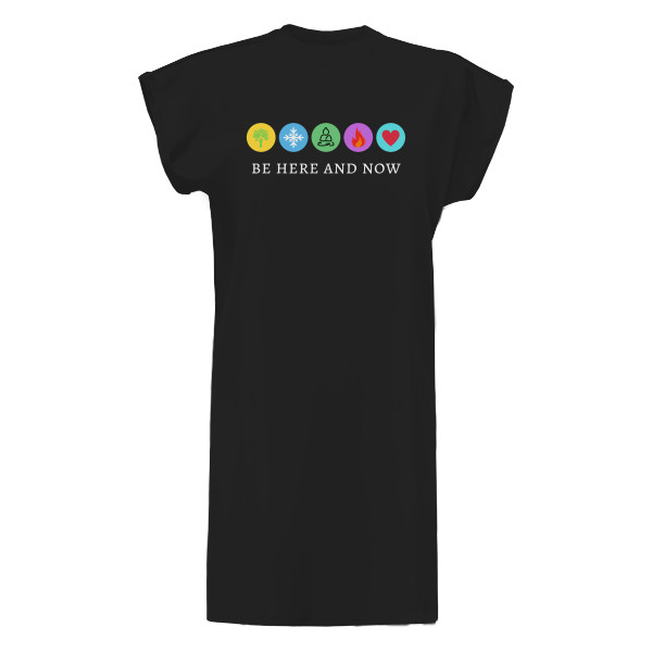 Tričko s potiskem Be here and now